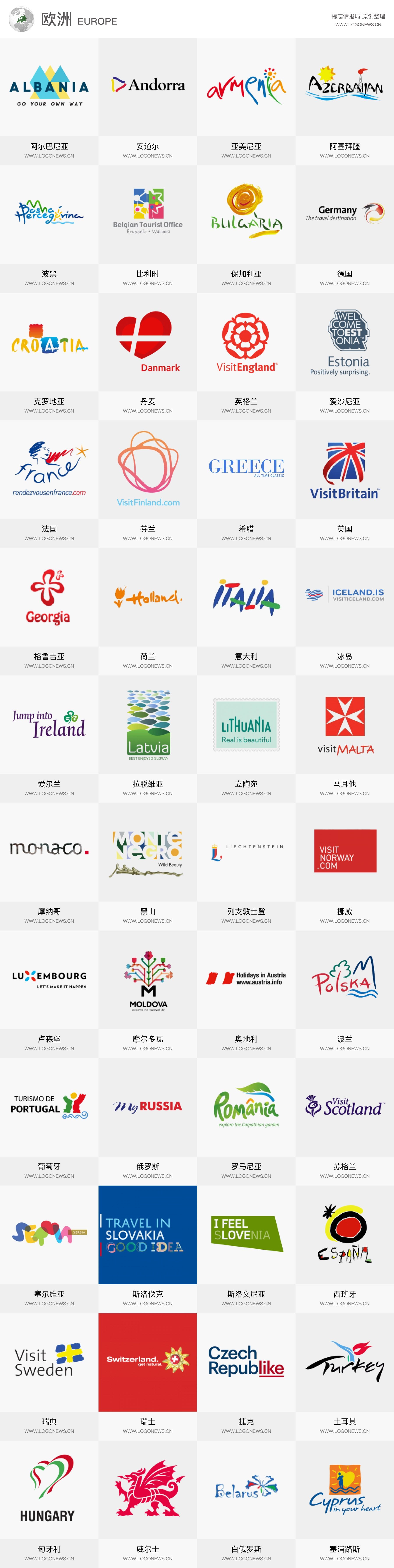 最新世界各國國家旅游LOGO大聚會，中國的最漂亮！-海運(yùn)價(jià)格