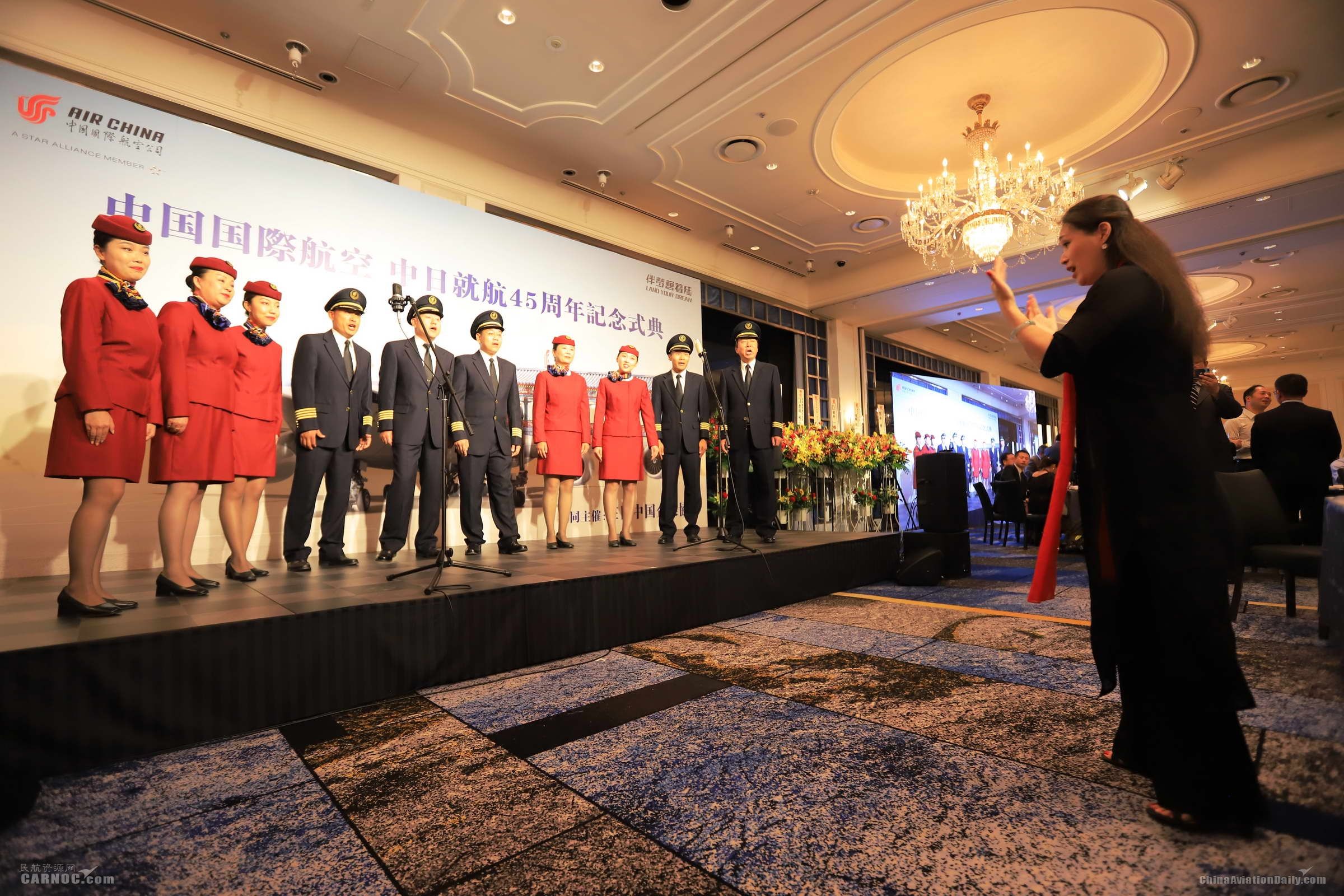 國(guó)航合唱團(tuán)分別用中文、日文演唱中國(guó)民歌和日本影視歌曲 攝影：武明飛