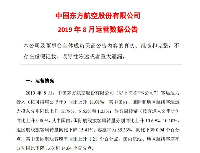 東航8月新開(kāi)5條航線 旅客周轉(zhuǎn)量同比上升9.8%