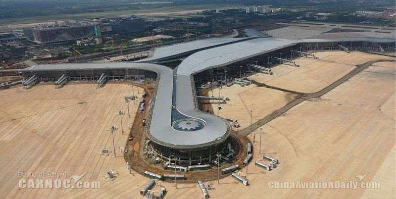 美蘭機(jī)場(chǎng)二期擴(kuò)建項(xiàng)目?jī)纱蟆吧€工程”竣工