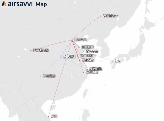 香港空運(yùn)-航線圖：冬春航季15家航司入駐大興機(jī)場(chǎng)