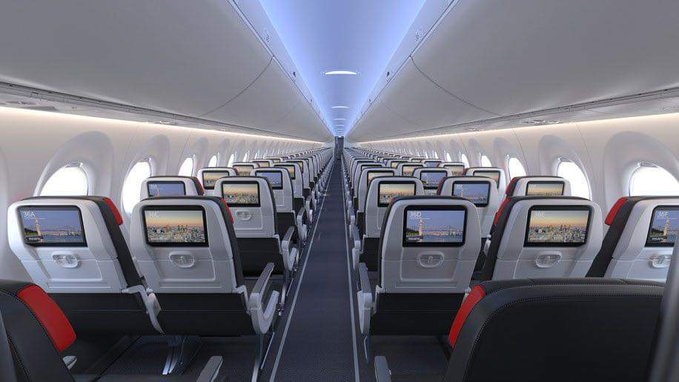 加拿大航空首架A220　攝影：推特