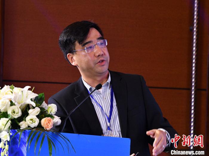 正在發(fā)言的同濟大學德迅教席張思東教授?！⒅铱?攝