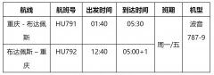 迪拜國際快遞海南航空將于12月27日開通重慶=布達(dá)佩斯航線(附圖)