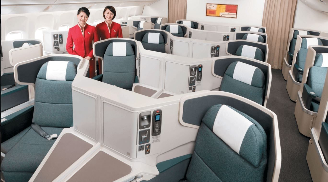 國泰航空2010年的商務艙座椅設置