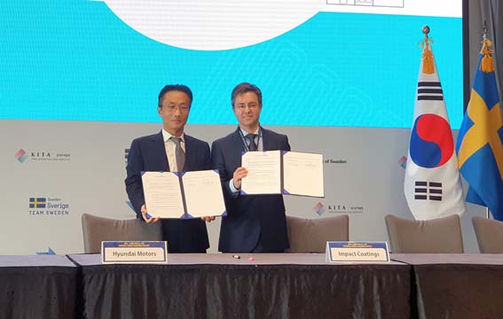 現代汽車集團與Impact Coatings公司簽署 氫燃料電池研發(fā)合作MOU