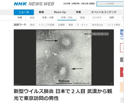 日本發(fā)現(xiàn)第二例新型肺炎確診病例 患者系武漢游客