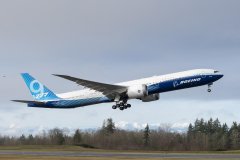 青島空運(yùn)公司-波音新型客機(jī)777X完成首飛