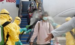 國際物流查詢-視頻：真“接風(fēng)洗塵”！印尼撤僑對乘客噴消毒劑