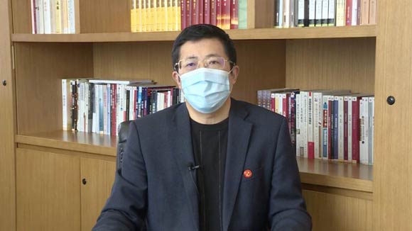 中國(guó)交通報(bào)社黨委書記、董事長(zhǎng)蔡玉賀致辭