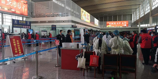 哈薩克斯坦的空運-山西省首架復工返崗崗包機在運城關公機場起飛