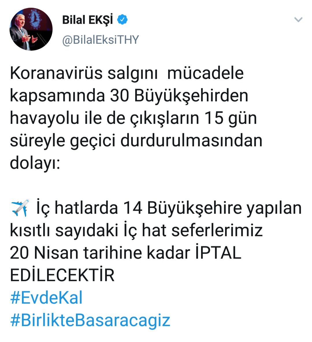 土耳其航空公司首席執(zhí)行官比拉爾·?？宋鳎˙ilal