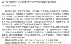 中國駐俄使館:回國乘客切勿偽造核酸檢測報告