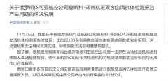 駐俄羅斯大使館在審核俄羅斯依可亞航空公司莫斯科-鄭州EO429航班乘客核酸及血