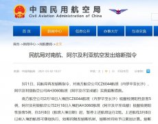 對南方航空公司CZ6044航班（內(nèi)羅畢至長沙）、阿爾及利亞航空公司AH3060航班（阿
